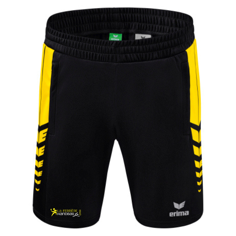 Short de sortie adulte noir et jaune Worker six wings