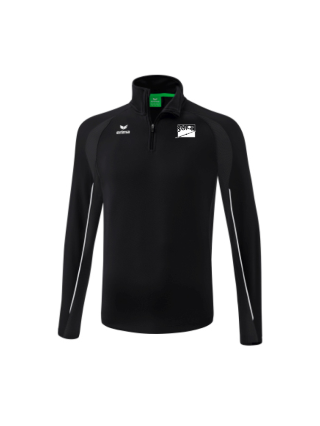 Sweat 1/4 zip noir adulte Erima Liga Star