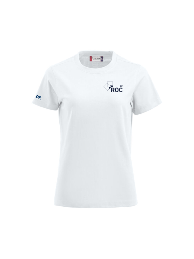 T-Shirt femme blanc Clique Premium-T