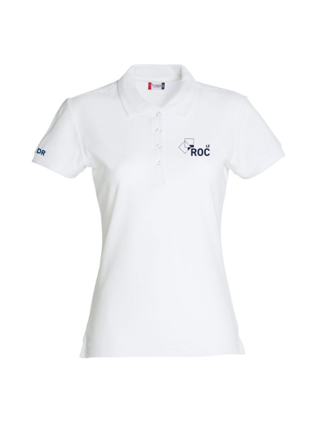 Polo femme blanc Clique Basic