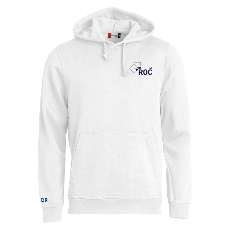 Sweat unisexe blanc Clique Basic Hoody