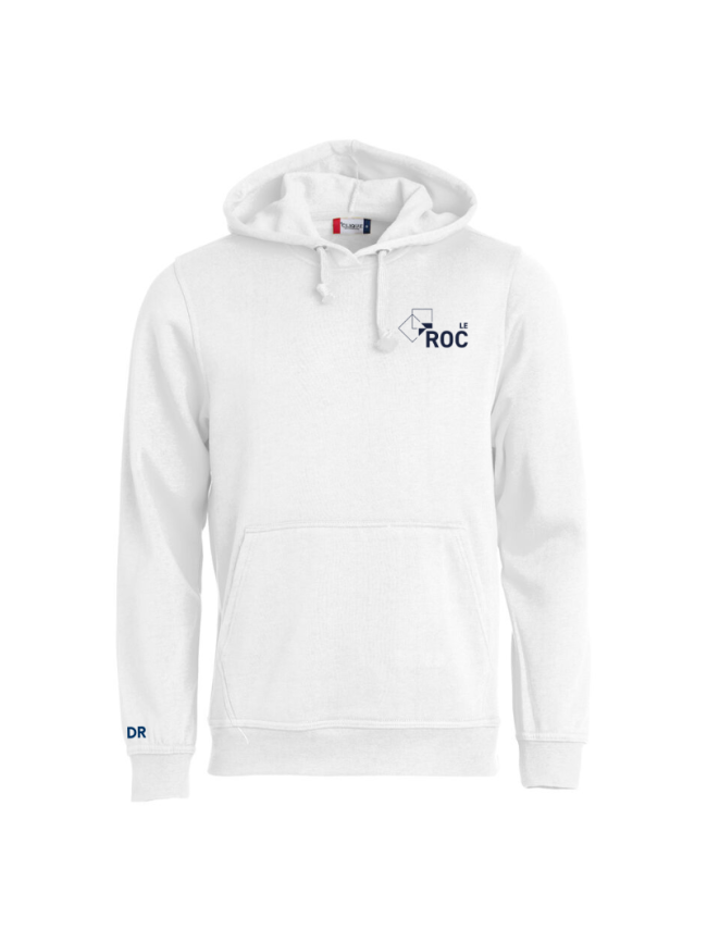 Sweat unisexe blanc Clique Basic Hoody