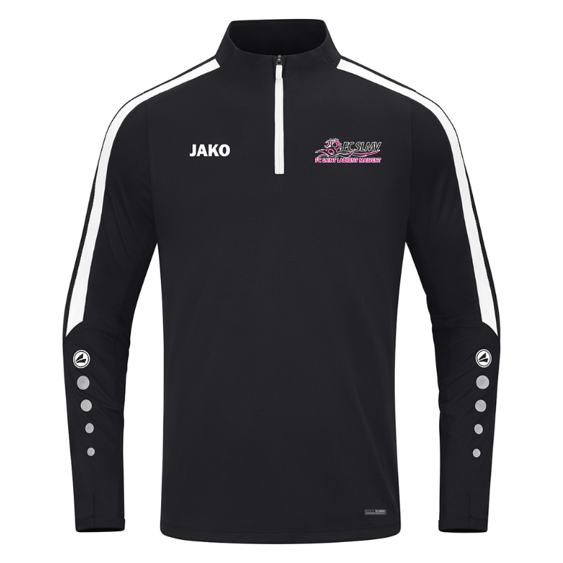 Sweat 1/2 zip adulte noir Jako Power