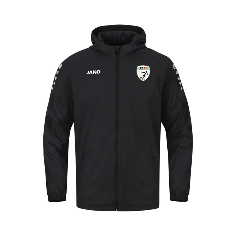 Veste de pluie junior noir Team 2.0