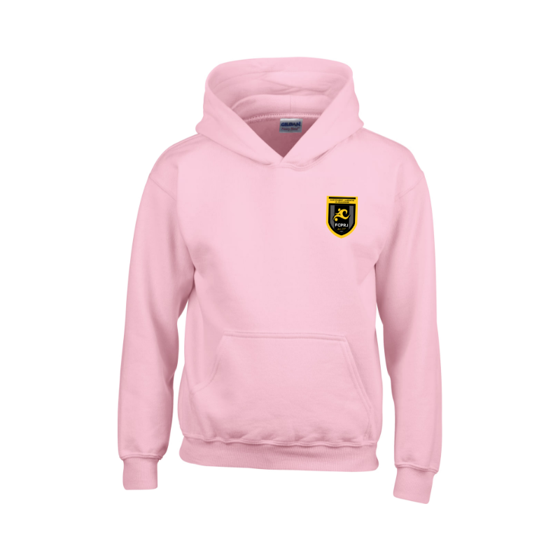 Sweat capuche enfant rose Gildan Heavy Blend