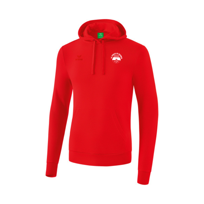 Sweat capuche adulte rouge Erima