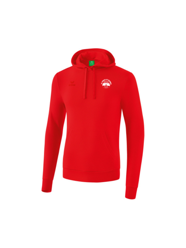 Sweat capuche adulte rouge Erima