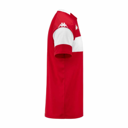 Maillot enfant rouge/blanc Kappa Dareto pas cher