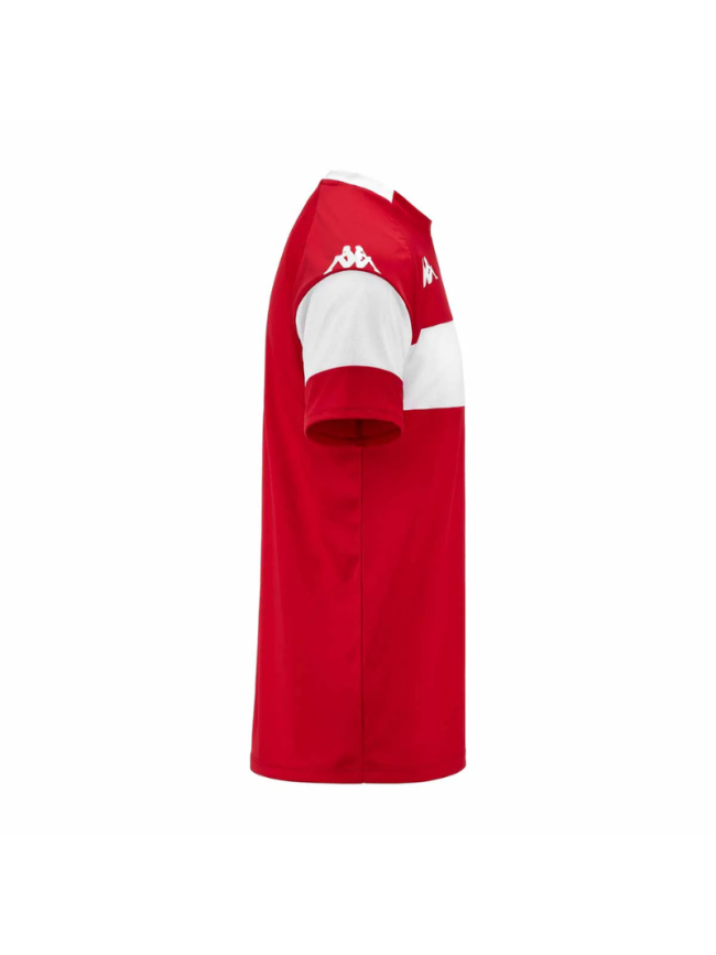 Maillot enfant rouge/blanc Kappa Dareto pas cher