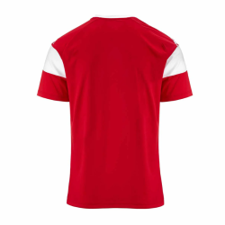 Maillot enfant rouge/blanc Kappa Dareto prix bas