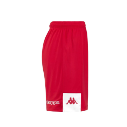 Short enfant rouge/blanc Kappa Daggo pas cher