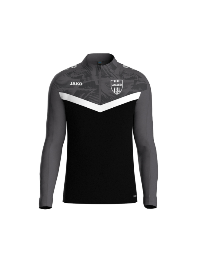 Sweat ½ zip adulte noir Jako Iconic