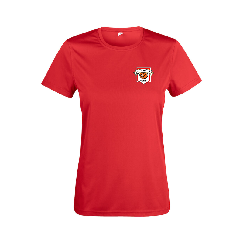 T-shirt femme rouge Clique Basic