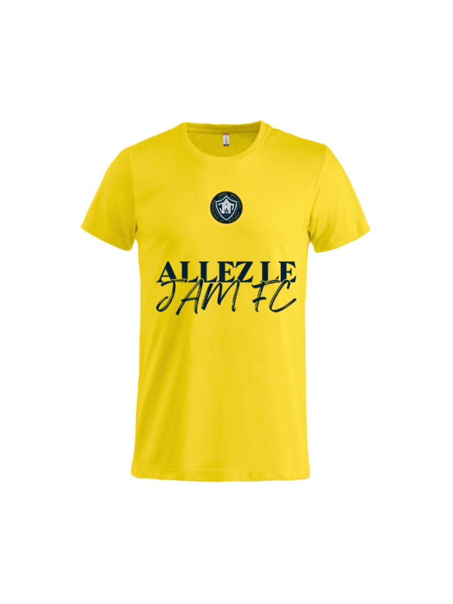 T-shirt supporter adulte jaune Clique Basic