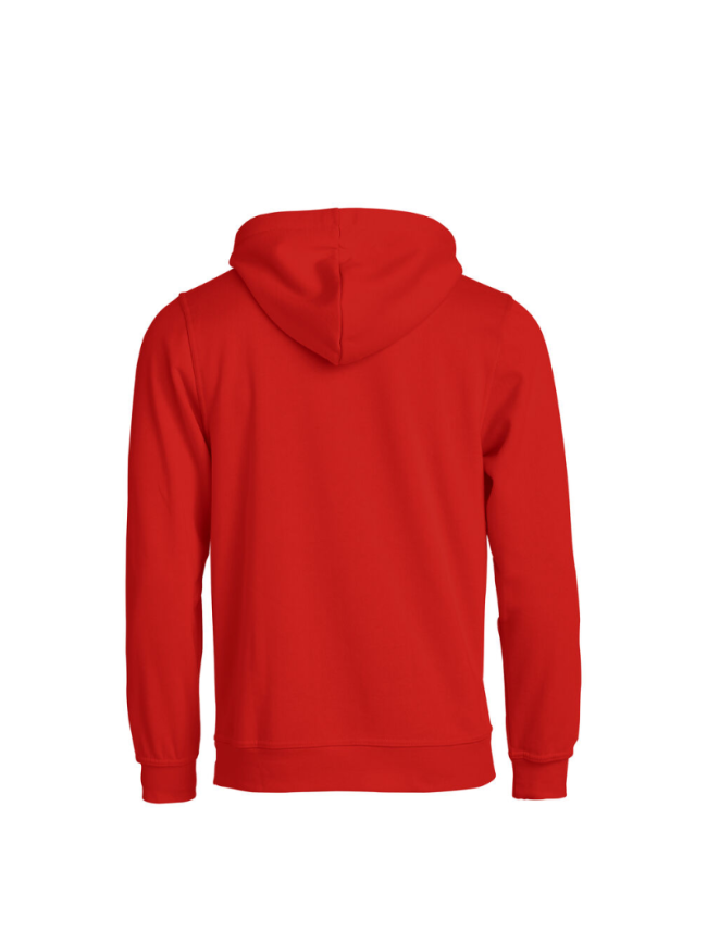 Sweat capuche adulte rouge Clique