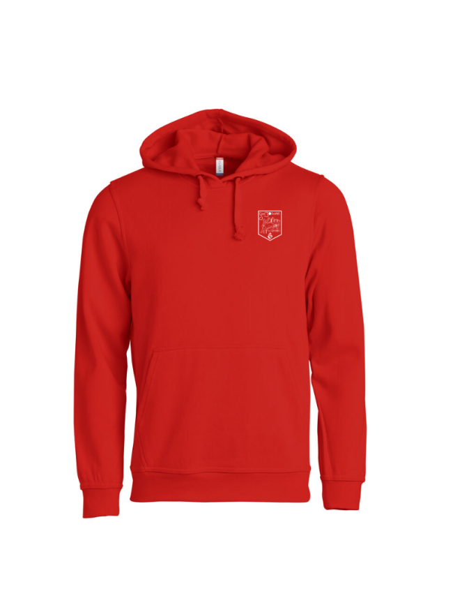 Sweat capuche adulte rouge Clique