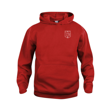 Sweat capuche enfant rouge Clique