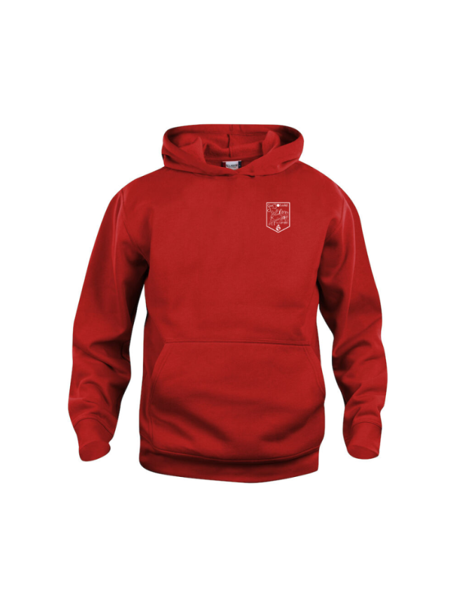 Sweat capuche enfant rouge Clique