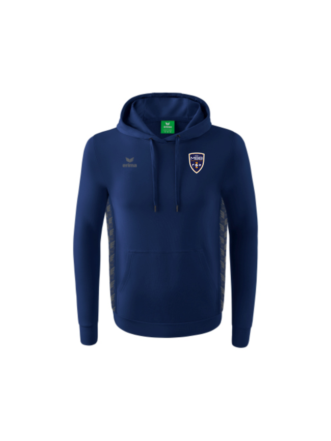 Sweat capuche adulte marine Erima Team