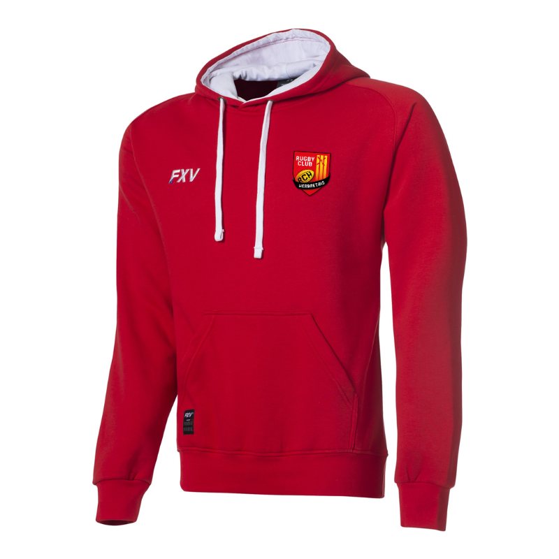 Sweat capuche adulte rouge Force XV Force