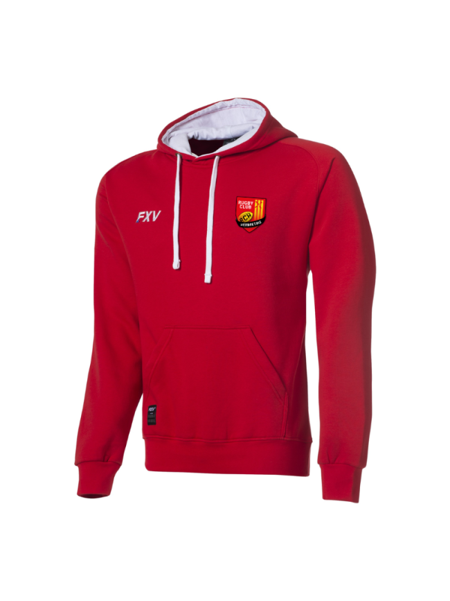 Sweat capuche adulte rouge Force XV Force