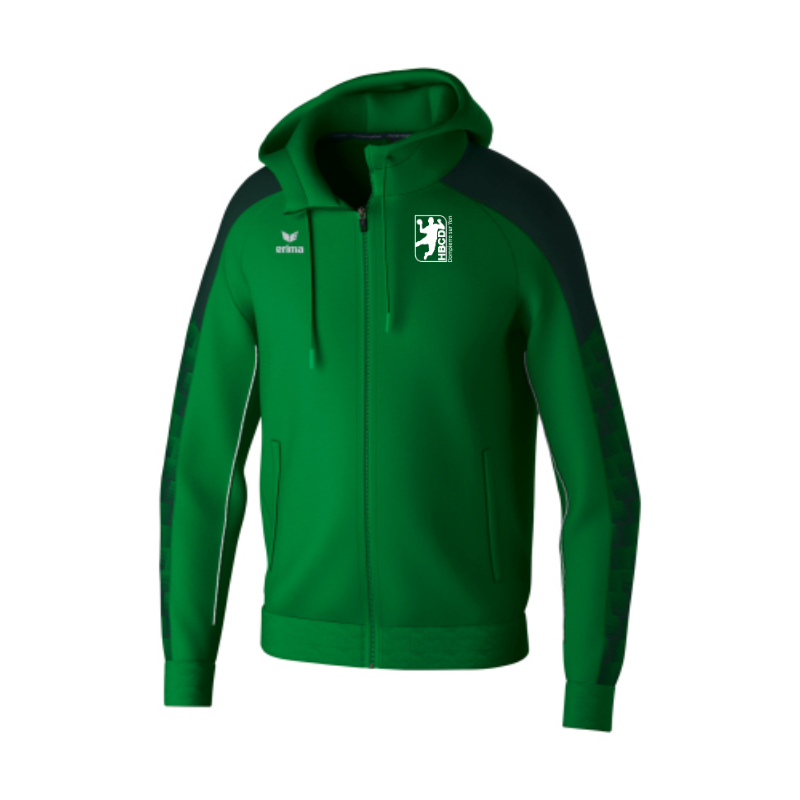 Veste capuche enfant vert Erima Evo Star