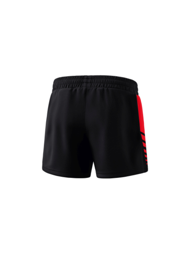 Short femme noir/rouge Erima Six Wings