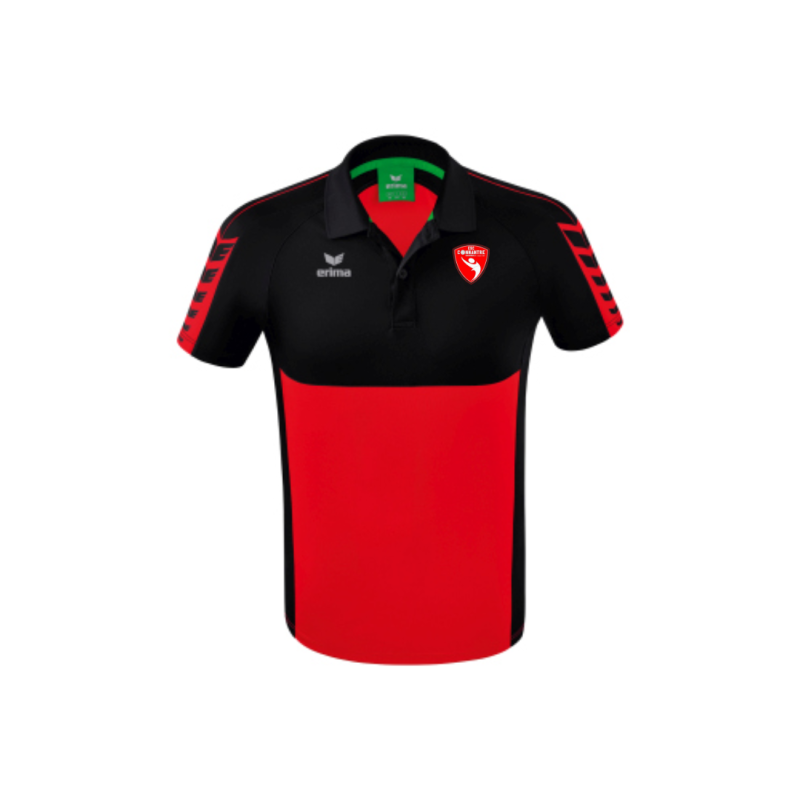 Polo adulte rouge/noir Erima Six Wings