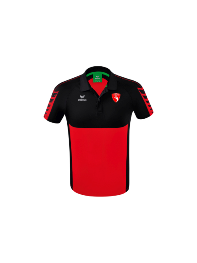 Polo adulte rouge/noir Erima Six Wings