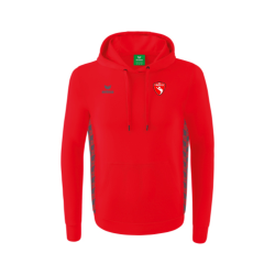 Sweat capuche adulte rouge Erima Essential Team