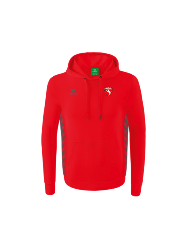 Sweat capuche adulte rouge Erima Essential Team