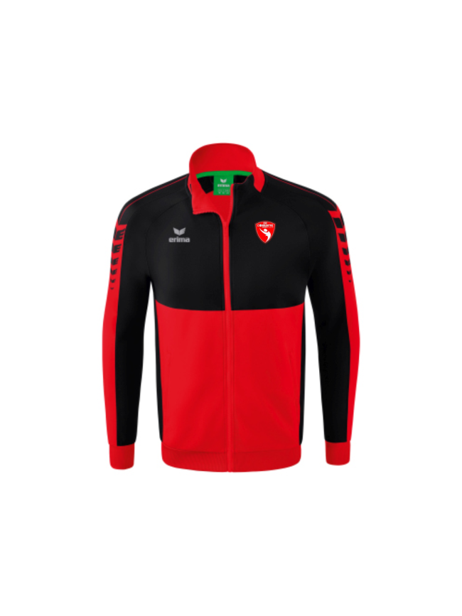 Veste adulte noir/rouge Erima Six Wings