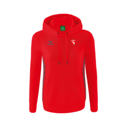 Sweat capuche femme rouge Erima Essential Team