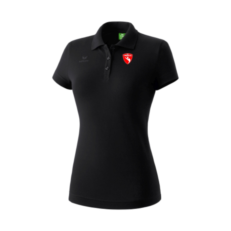 Polo femme noir Erima Teamsport