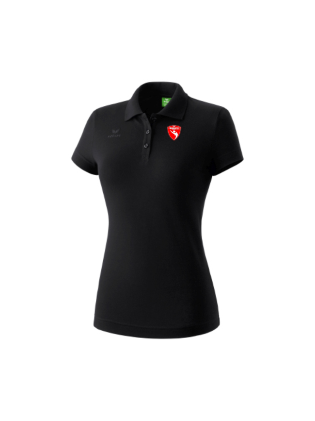 Polo femme noir Erima Teamsport