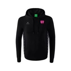 Sweat à capuche enfant noir Erima Essential Team