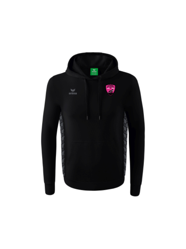 Sweat à capuche enfant noir Erima Essential Team