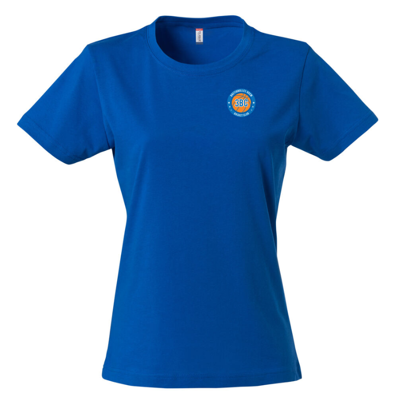 T-Shirt femme bleu Clique Basic